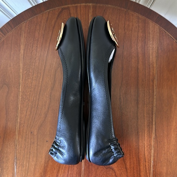 Tory Burch Minnie Travel Flat Black Size 10 New! - Picture 6 of 9